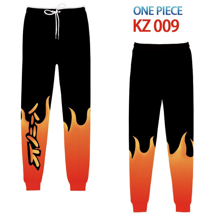 One Piece Anime digital 3D trousers full color trousers from XS to 4XL  KZ-009