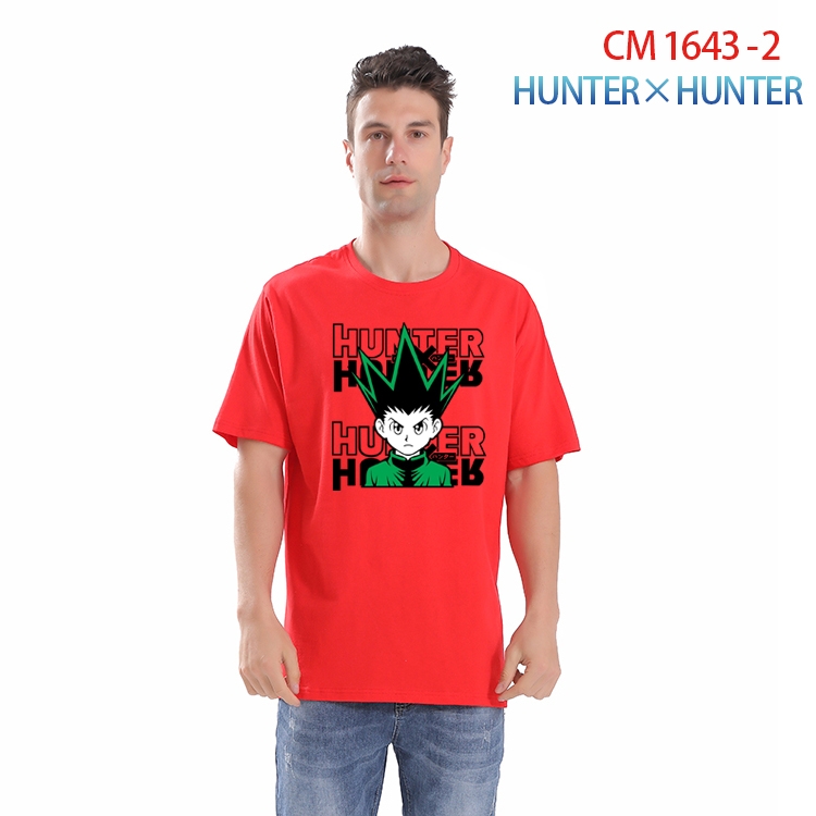 HunterXHunter Printed short-sleeved cotton T-shirt from S to 4XL CM-1643-2