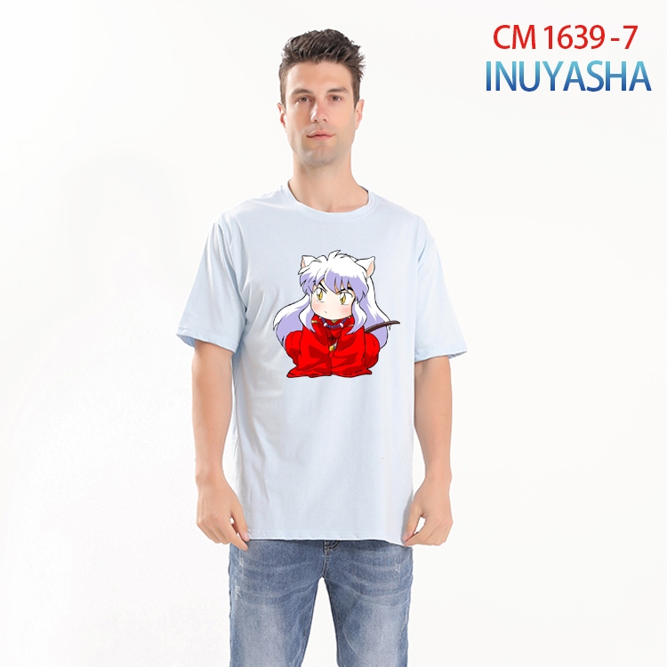 Inuyasha Printed short-sleeved cotton T-shirt from S to 4XL  CM-1639-7