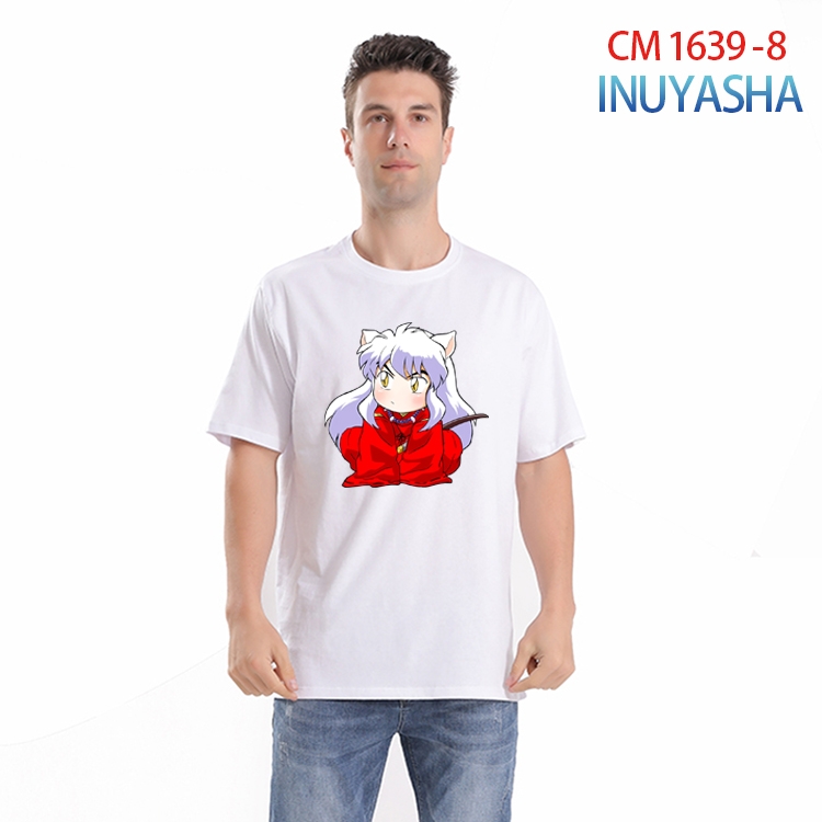 Inuyasha Printed short-sleeved cotton T-shirt from S to 4XL CM-1639-8