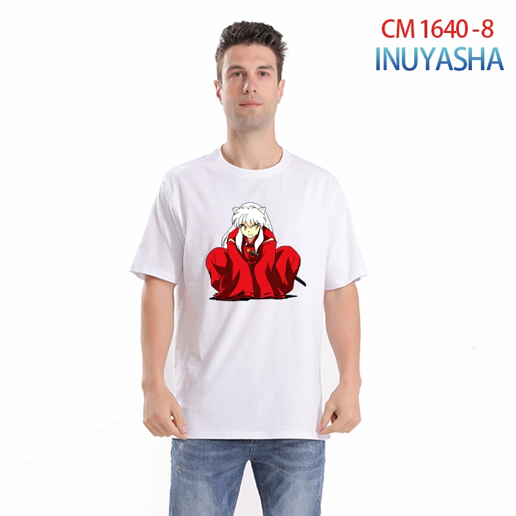 Inuyasha Printed short-sleeved cotton T-shirt from S to 4XL CM-1640-8