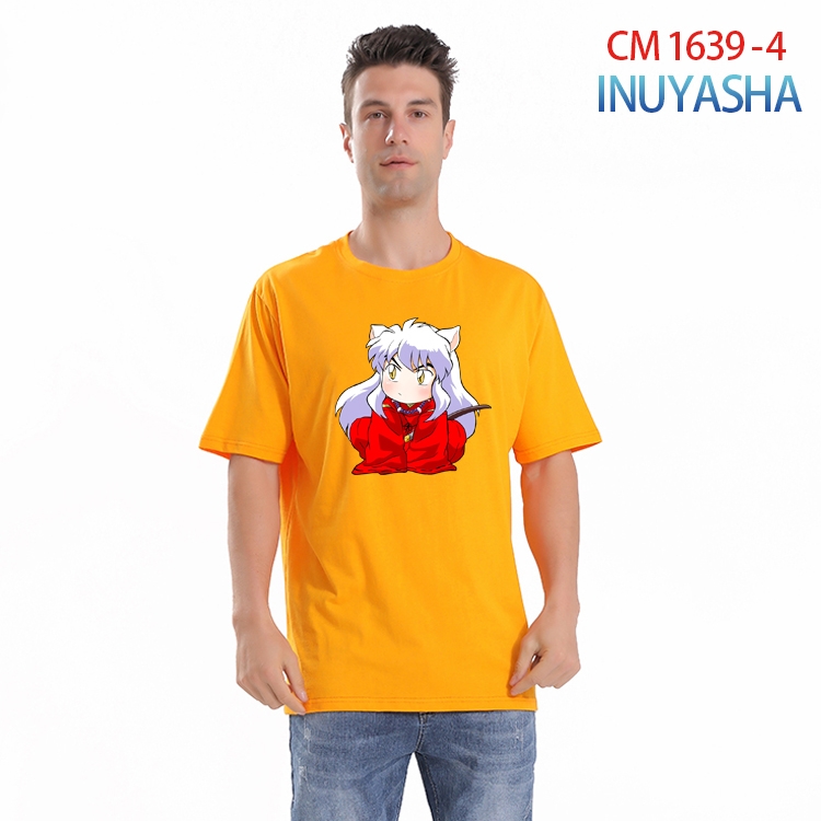 Inuyasha Printed short-sleeved cotton T-shirt from S to 4XL  CM-1639-4