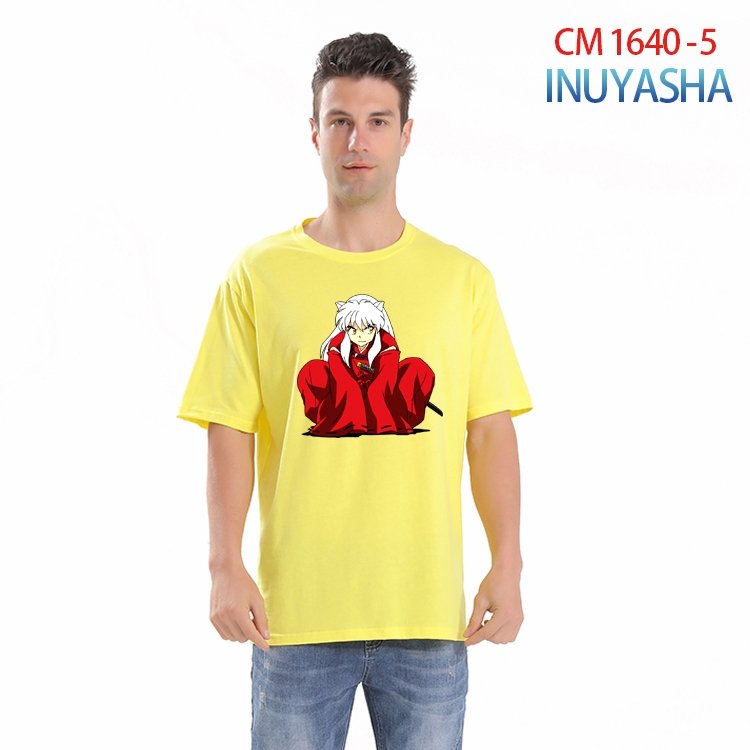 Inuyasha Printed short-sleeved cotton T-shirt from S to 4XL  CM-1640-5
