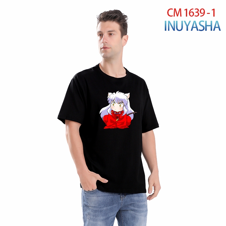 Inuyasha Printed short-sleeved cotton T-shirt from S to 4XL  CM-1639-1