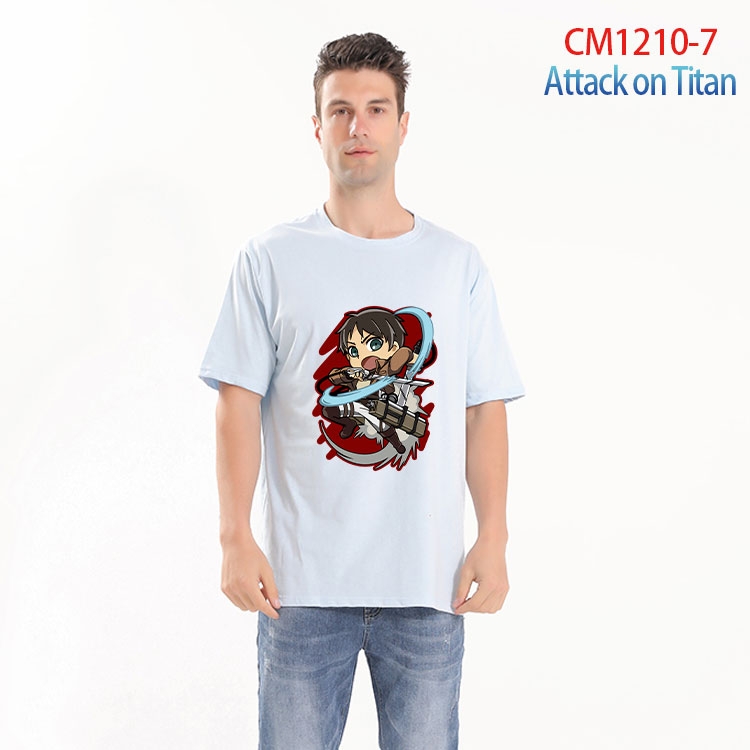 Shingeki no Kyojin Printed short-sleeved cotton T-shirt from S to 4XL  CM 1210 7