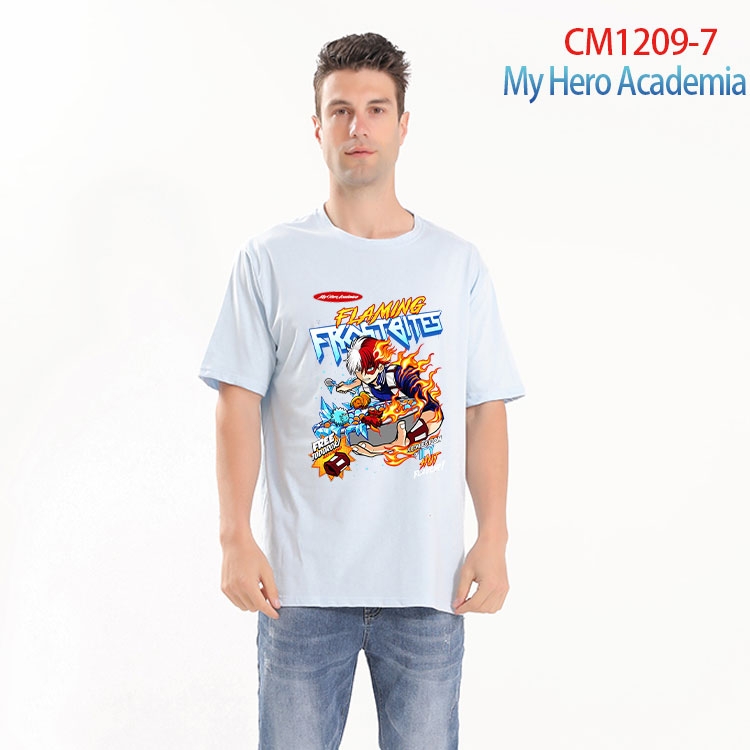 My Hero Academia Printed short-sleeved cotton T-shirt from S to 4XL CM 1209 7