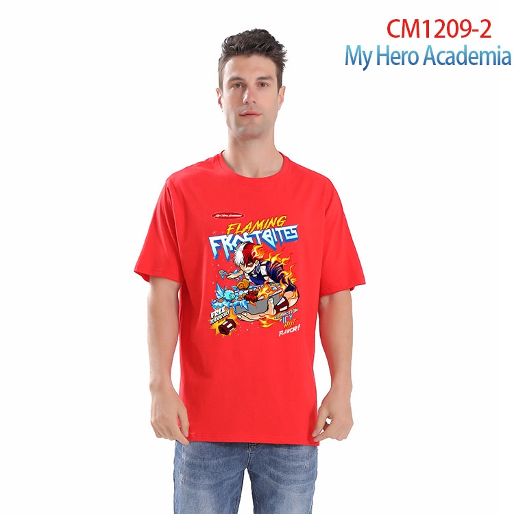 My Hero Academia Printed short-sleeved cotton T-shirt from S to 4XL CM 1209 2