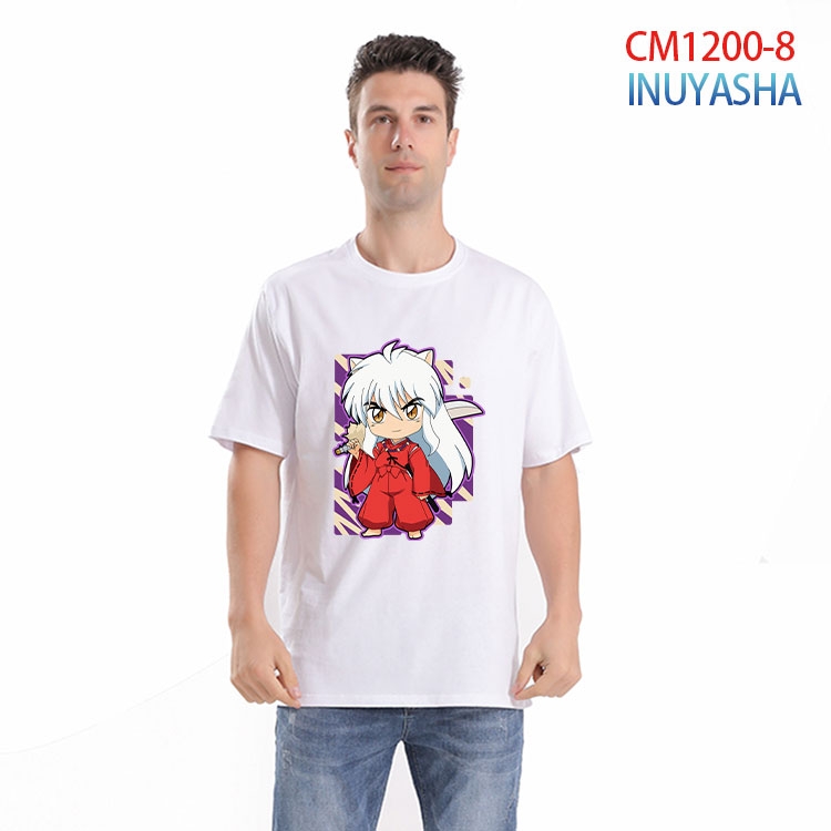 Inuyasha Printed short-sleeved cotton T-shirt from S to 4XL CM 1200 8