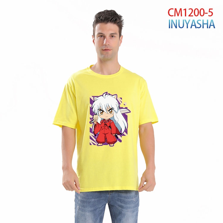 Inuyasha Printed short-sleeved cotton T-shirt from S to 4XL CM 1200 5
