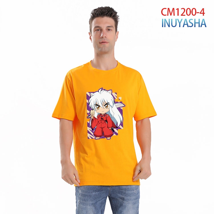 Inuyasha Printed short-sleeved cotton T-shirt from S to 4XL CM 1200 4