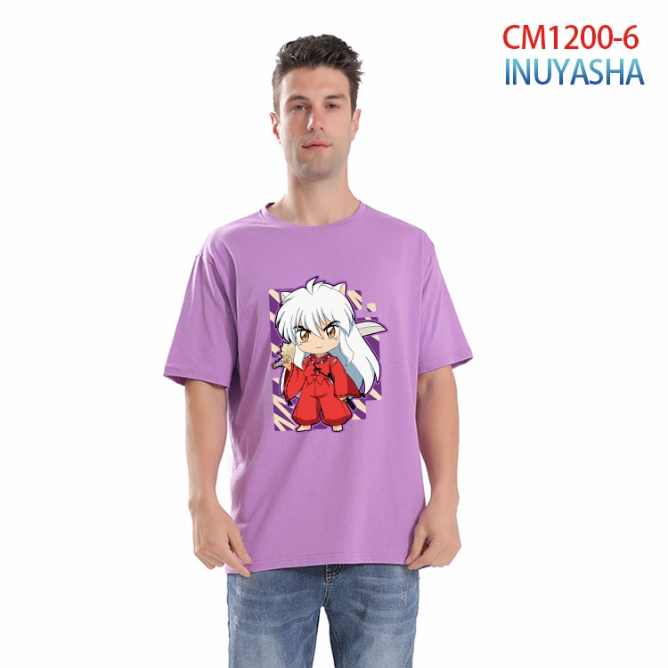 Inuyasha Printed short-sleeved cotton T-shirt from S to 4XL CM 1200 6