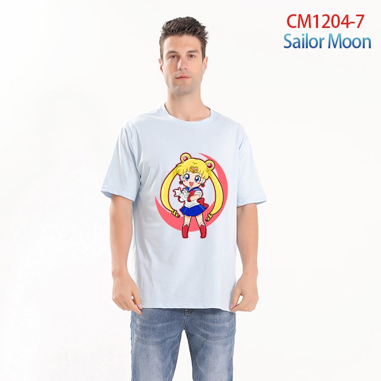 sailormoon Printed short-sleeved cotton T-shirt from S to 4XL  CM 1204 7