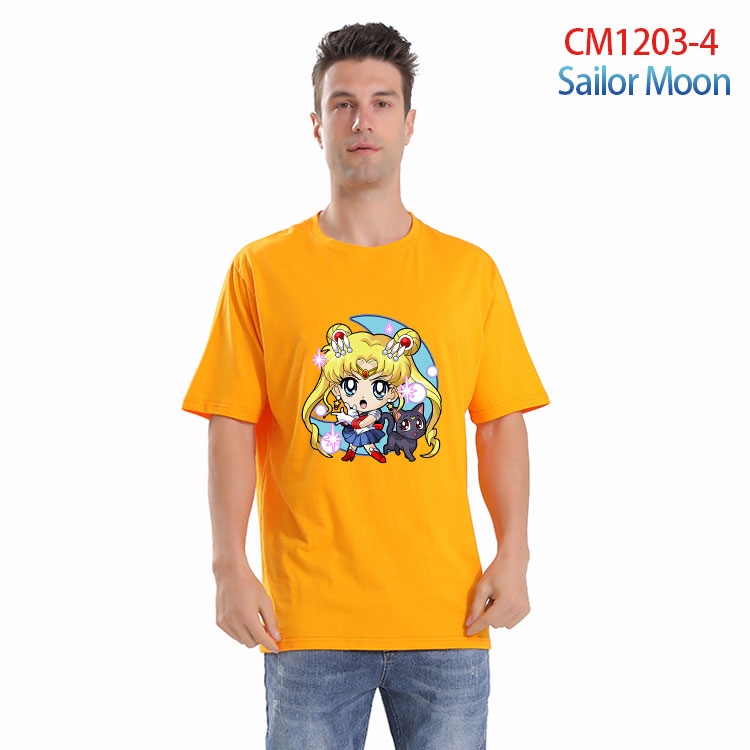 sailormoon Printed short-sleeved cotton T-shirt from S to 4XL CM 1203 4