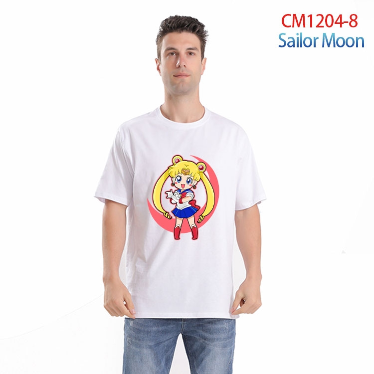 sailormoon Printed short-sleeved cotton T-shirt from S to 4XL CM 1204 8