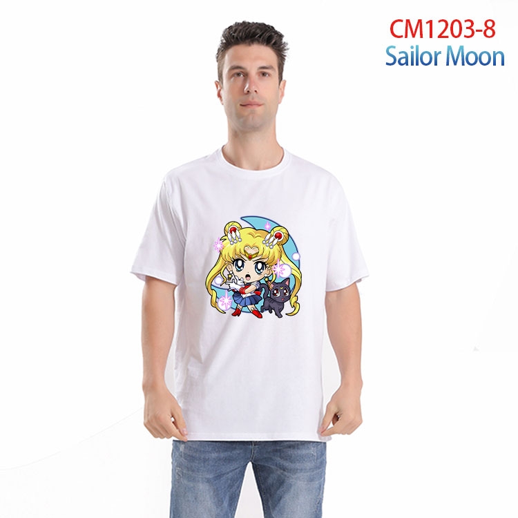 sailormoon Printed short-sleeved cotton T-shirt from S to 4XL  CM 1203 8