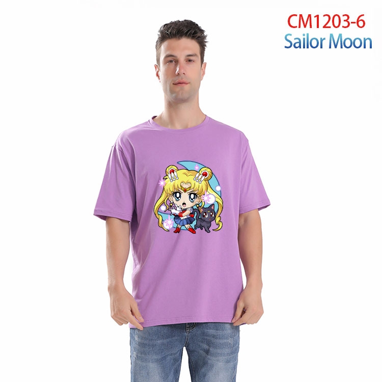 sailormoon Printed short-sleeved cotton T-shirt from S to 4XL   CM 1203 6