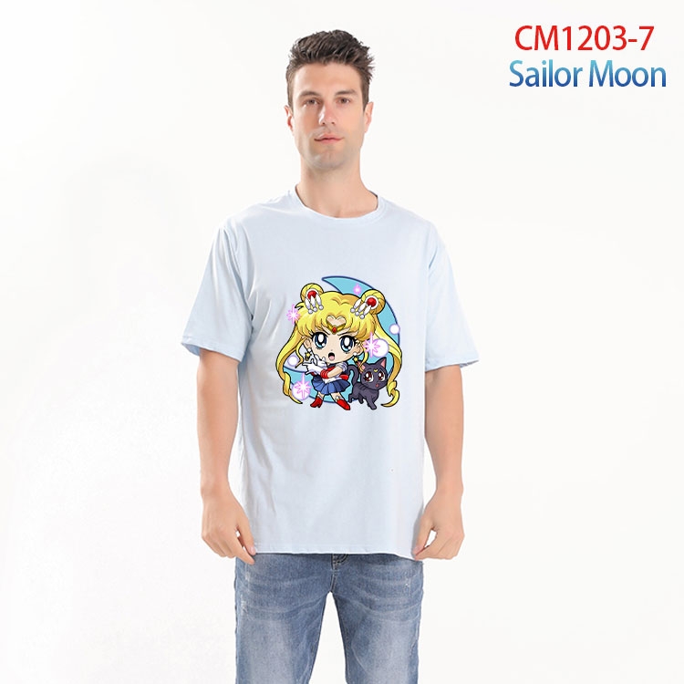 sailormoon Printed short-sleeved cotton T-shirt from S to 4XL  CM 1203 7