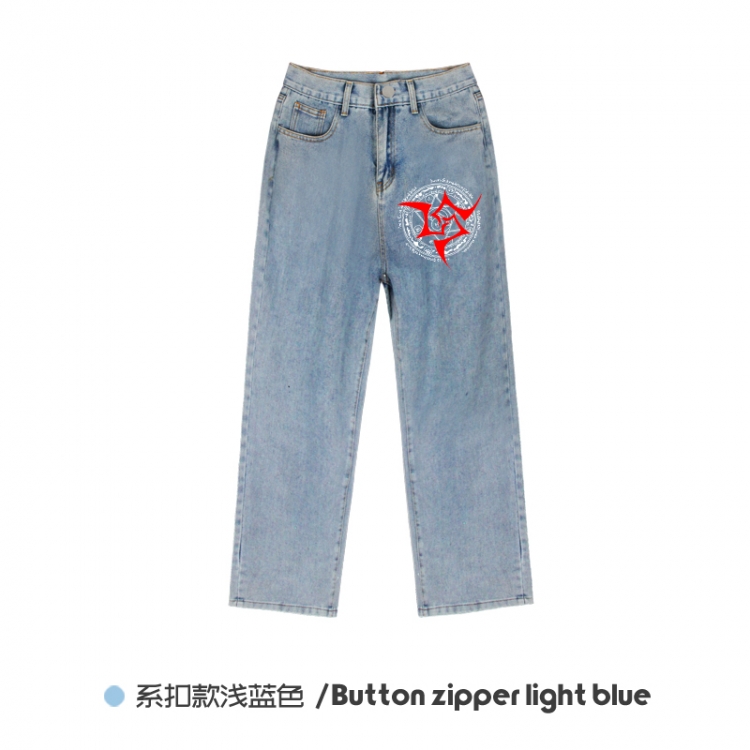 Fate stay night  Elasticated No-Zip Denim Trousers from M to 3XL  NZCK03-5