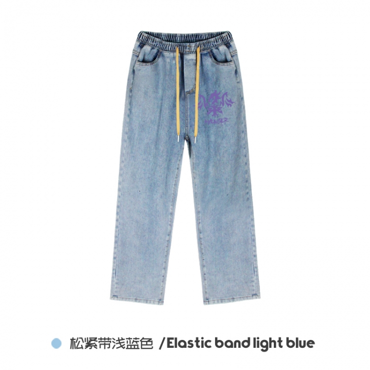 Fate stay night  Elasticated No-Zip Denim Trousers from M to 3XL NZCK02-8