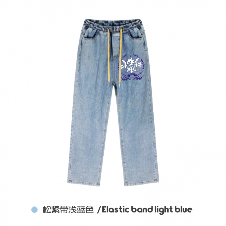 Fate stay night  Elasticated No-Zip Denim Trousers from M to 3XL NZCK02-13