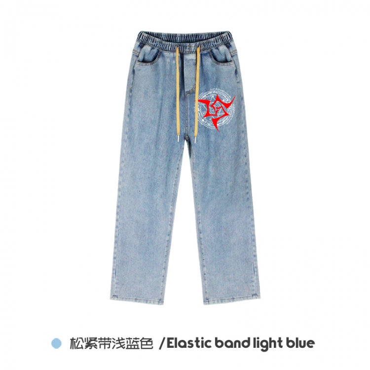 Fate stay night  Elasticated No-Zip Denim Trousers from M to 3XL NZCK02-5