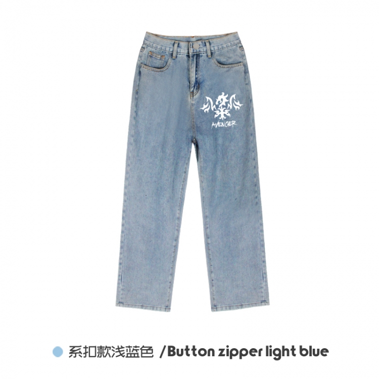 Fate stay night  Elasticated No-Zip Denim Trousers from M to 3XL  NZCK03-7
