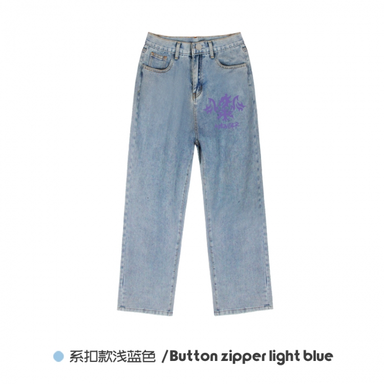 Fate stay night  Elasticated No-Zip Denim Trousers from M to 3XL NZCK03-8