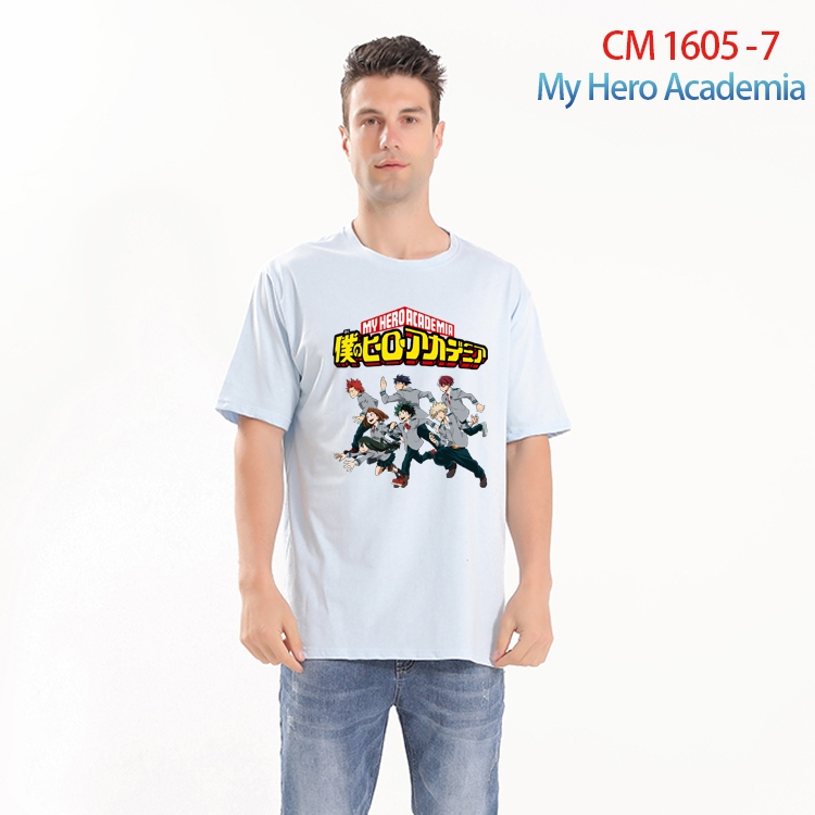My Hero Academia Printed short-sleeved cotton T-shirt from S to 4XL CM-1605-7