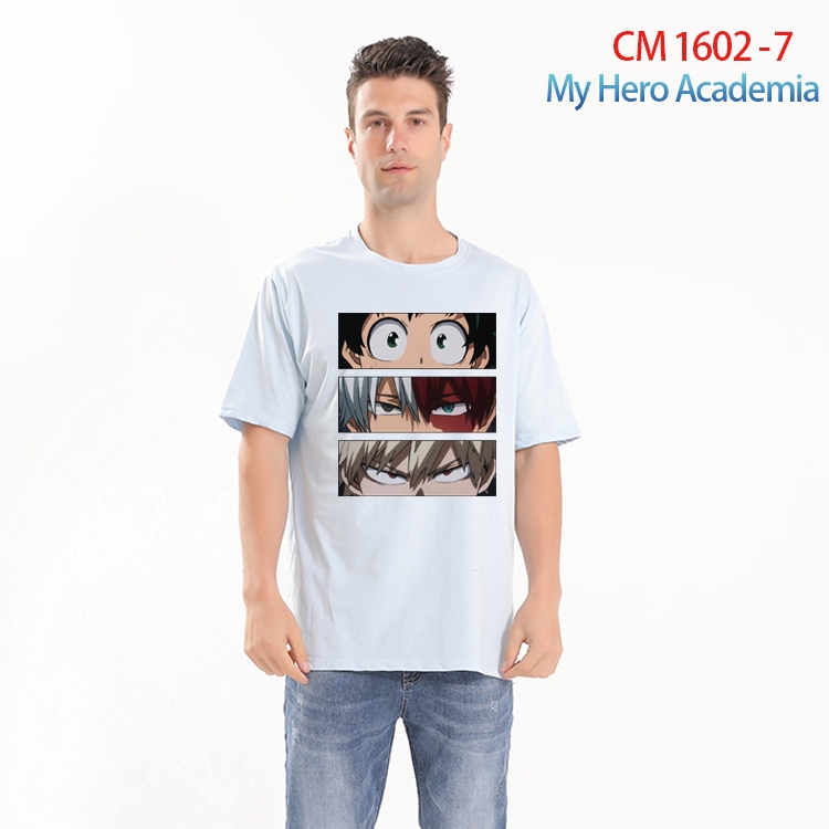 My Hero Academia Printed short-sleeved cotton T-shirt from S to 4XL CM-1602-7