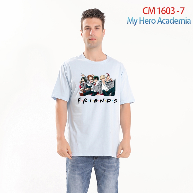 My Hero Academia Printed short-sleeved cotton T-shirt from S to 4XL CM-1603-7