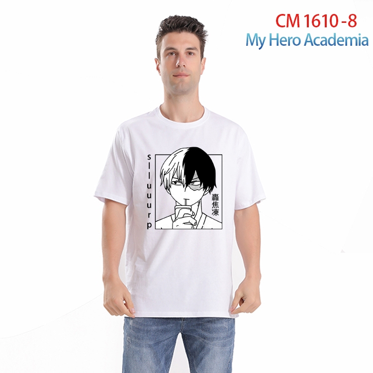My Hero Academia Printed short-sleeved cotton T-shirt from S to 4XL CM-1610-8