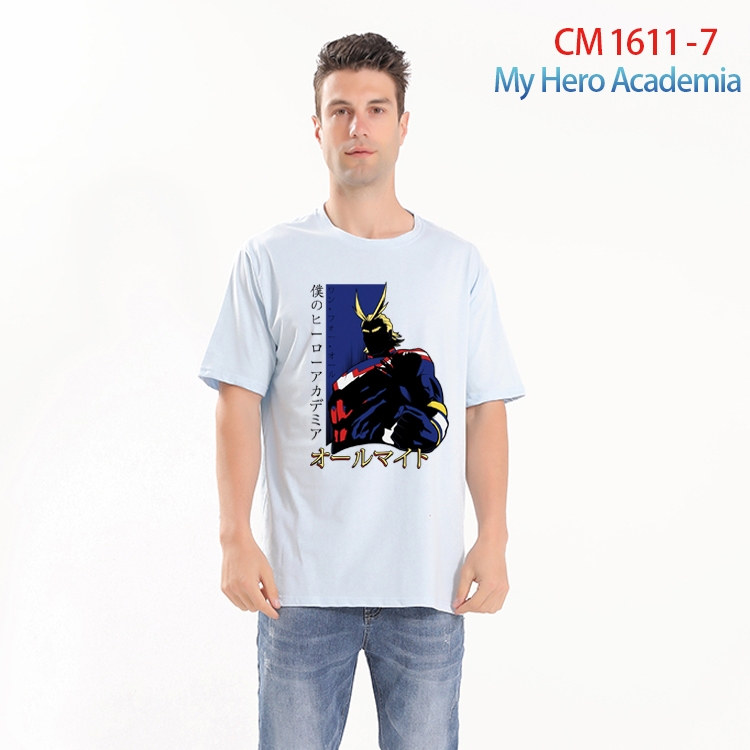 My Hero Academia Printed short-sleeved cotton T-shirt from S to 4XL CM-1611-7