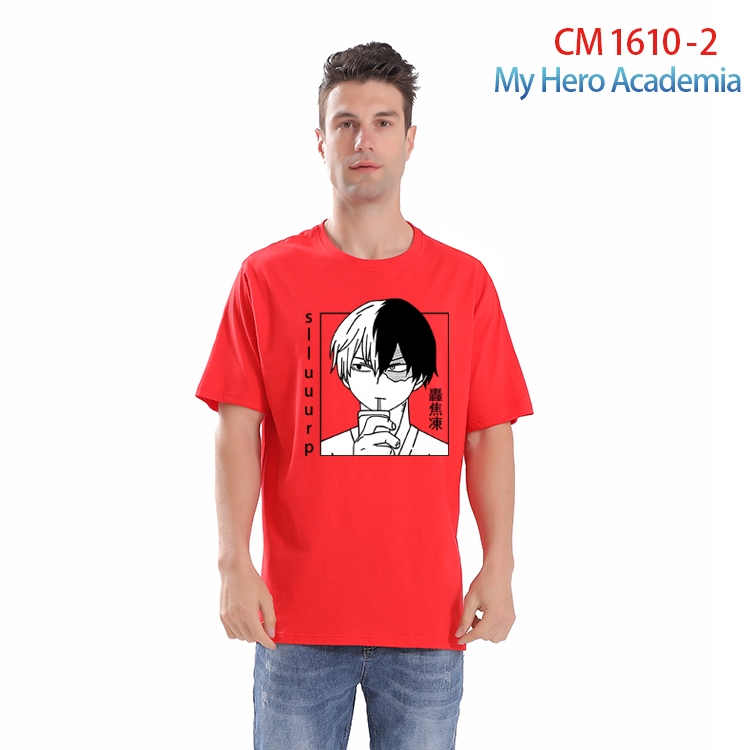 My Hero Academia Printed short-sleeved cotton T-shirt from S to 4XL CM-1610-2