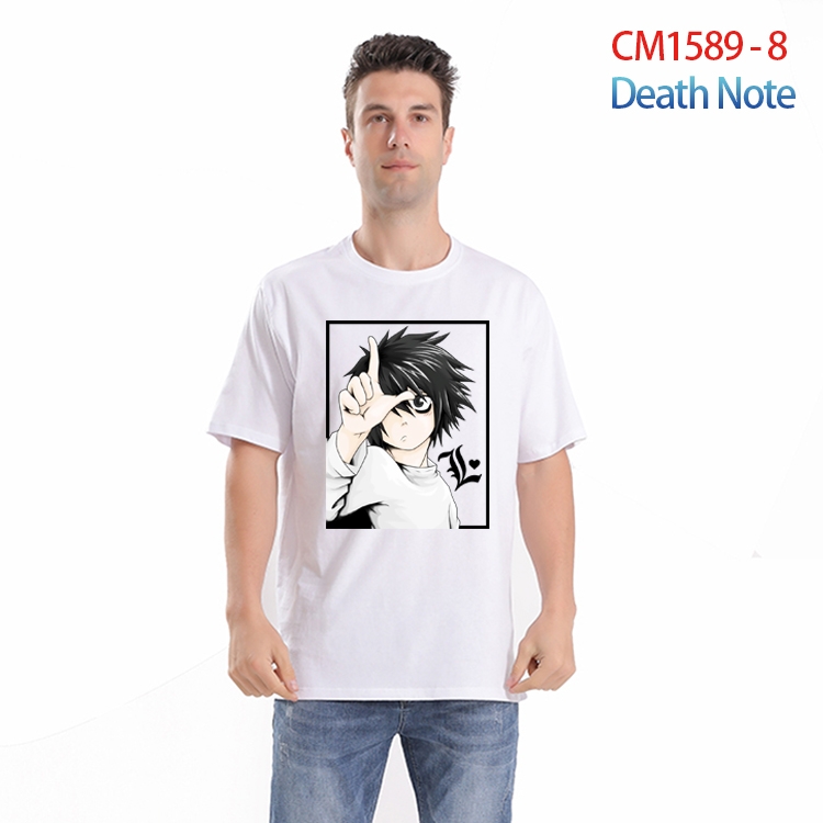 Death note Printed short-sleeved cotton T-shirt from S to 4XL CM-1589-8