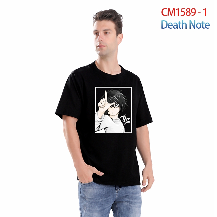 Death note Printed short-sleeved cotton T-shirt from S to 4XL CM-1589-1
