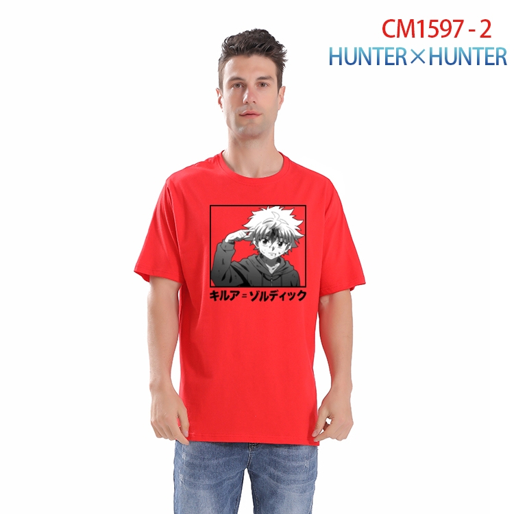HunterXHunter Printed short-sleeved cotton T-shirt from S to 4XL  CM-1597-2
