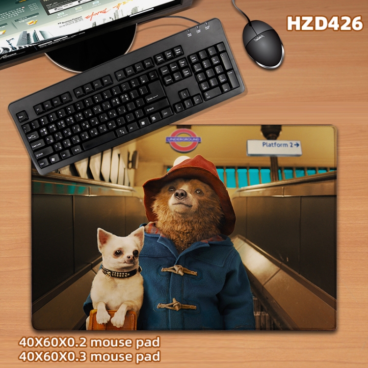 Paddington Bear Anime desk mat 40X60cm support custom drawing HZD426