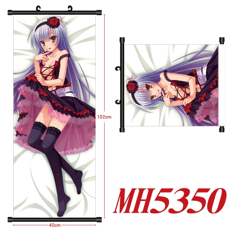 Lucky Star Anime black Plastic rod Cloth painting Wall Scroll 40X102CM  MH5350