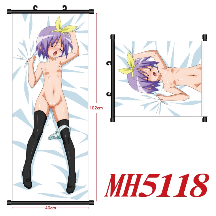 summer rain Anime black Plastic rod Cloth painting Wall Scroll 40X102CM MH5118