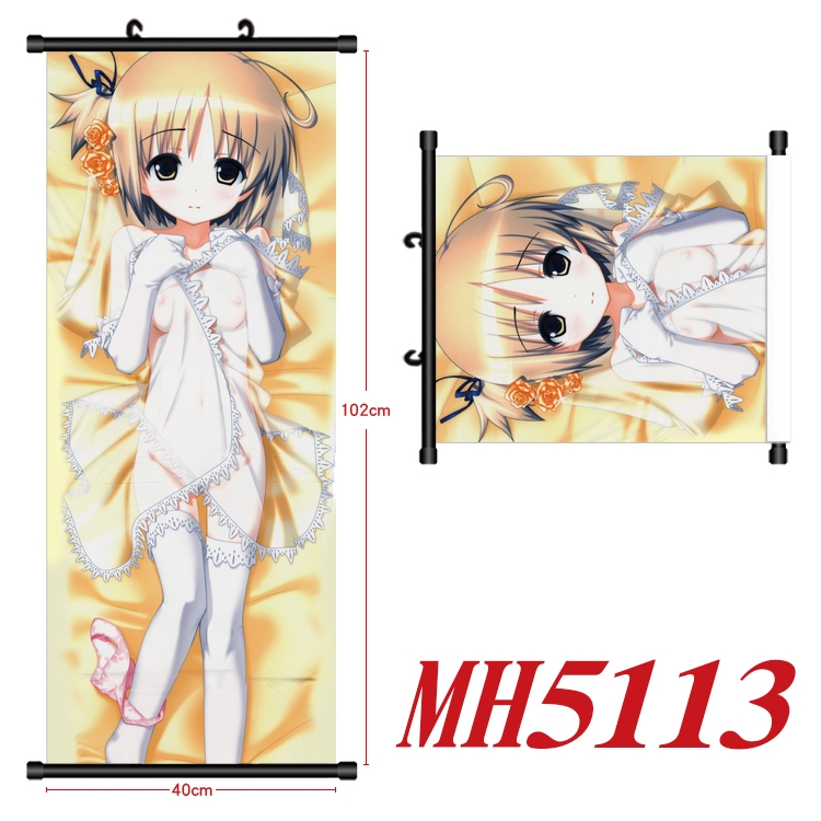 summer rain Anime black Plastic rod Cloth painting Wall Scroll 40X102CM MH5113