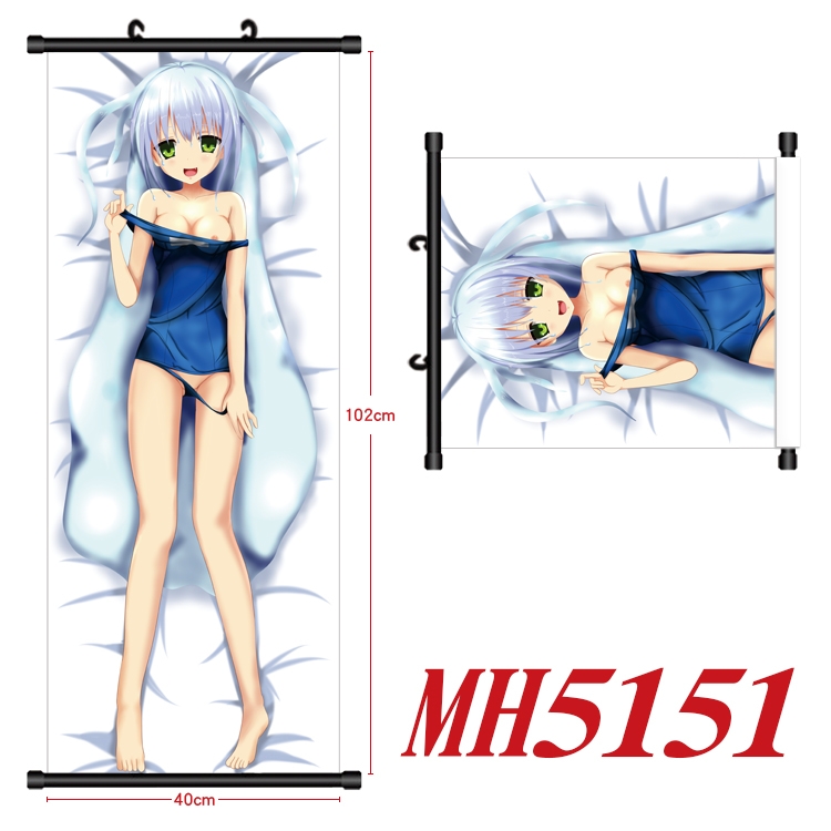 Taohuayuedan Anime black Plastic rod Cloth painting Wall Scroll 40X102CM MH5151