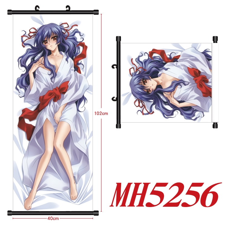 Taohuayuedan Anime black Plastic rod Cloth painting Wall Scroll 40X102CM  MH5256