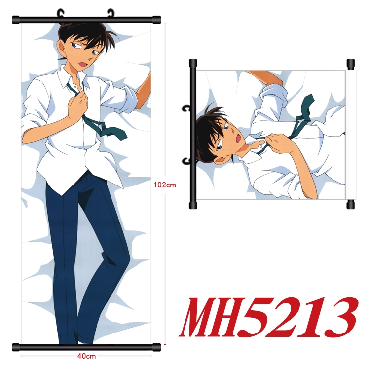 Detective conan  Anime black Plastic rod Cloth painting Wall Scroll 40X102CM  MH5213