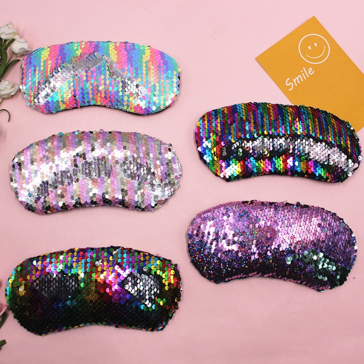 Mermaid Reversible Sequin Scale Travel Eye Mask Double Color Eye patch  10 Mixed Batch