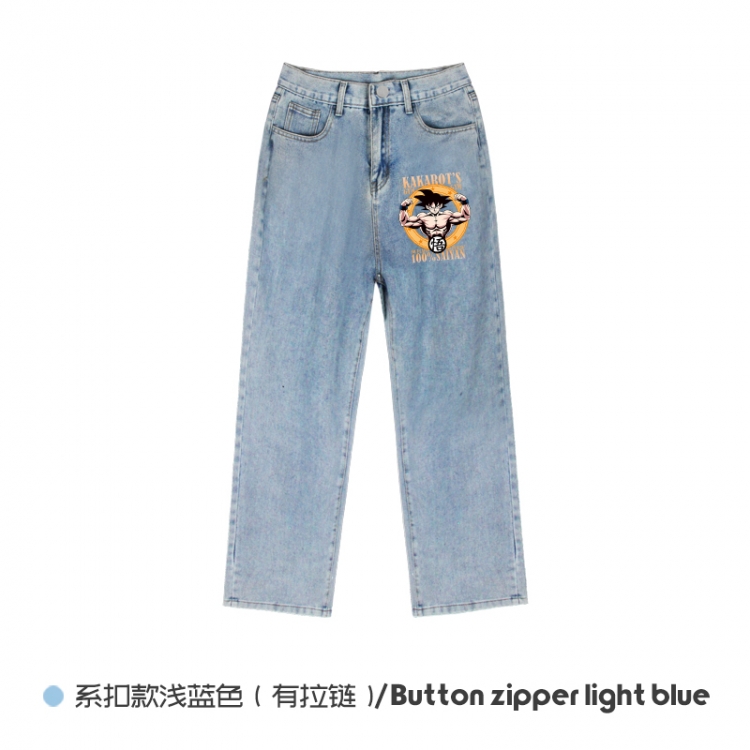 DRAGON BALL  Elasticated No-Zip Denim Trousers from M to 3XL  NZCK03-9
