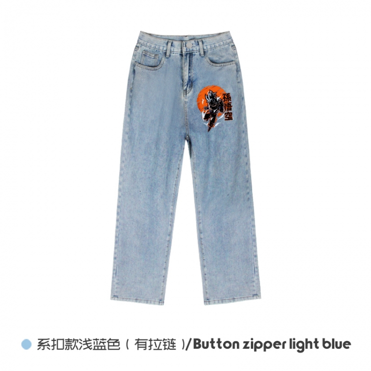 DRAGON BALL  Elasticated No-Zip Denim Trousers from M to 3XL NZCK03-12