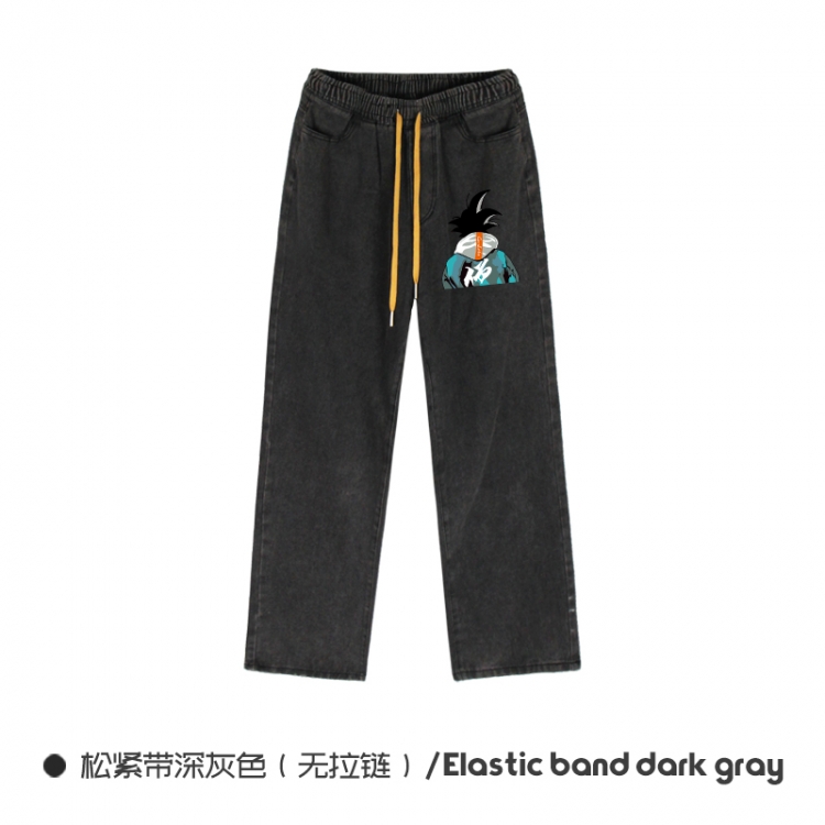 DRAGON BALL  Elasticated No-Zip Denim Trousers from M to 3XL NZCK01-6