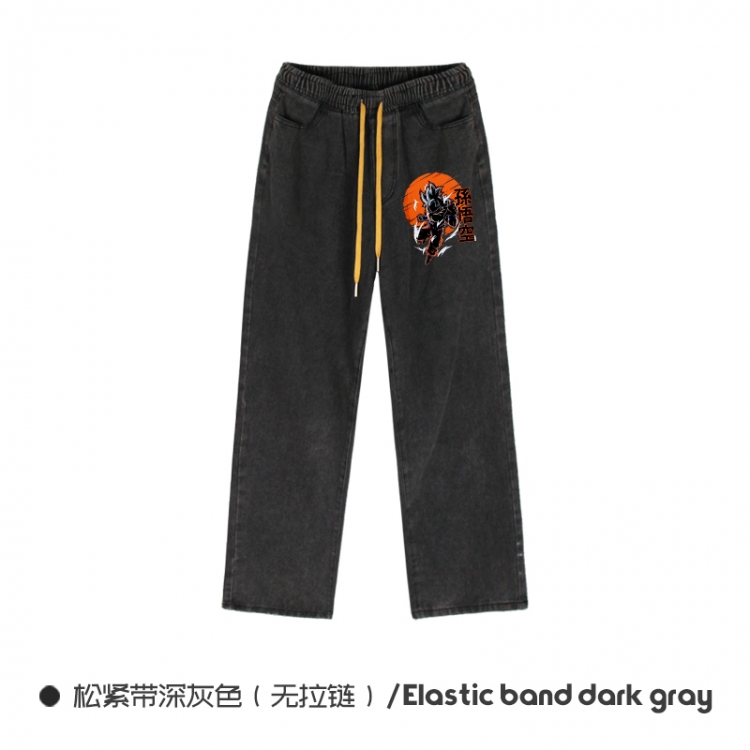 DRAGON BALL  Elasticated No-Zip Denim Trousers from M to 3XL   NZCK01-11