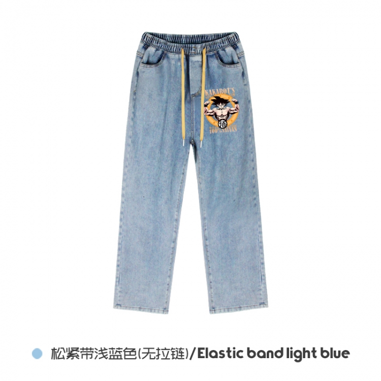 DRAGON BALL  Elasticated No-Zip Denim Trousers from M to 3XL   NZCK02-9