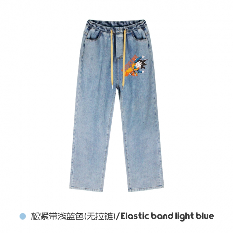 DRAGON BALL  Elasticated No-Zip Denim Trousers from M to 3XL  NZCK02-6
